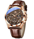 OLEVS Brown Leather Front